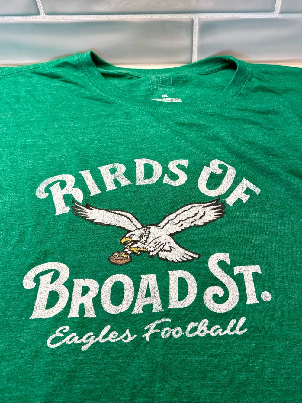 Birds of Broad St. - Philadelphia Eagles Football Graphic Tee - Green. Go Birds!